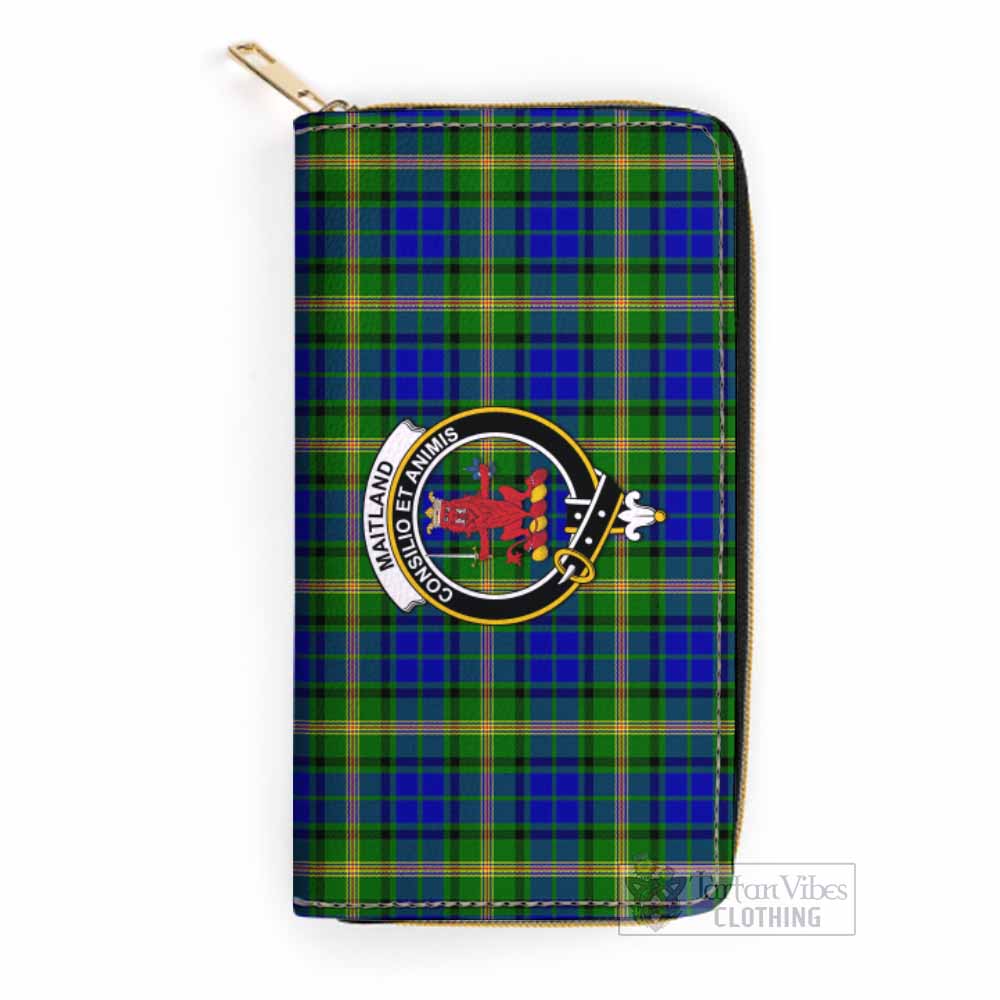 Tartan Vibes Clothing Maitland Tartan Women's Leather Wallet with Family Crest