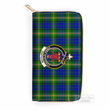 Maitland Tartan Women's Leather Wallet with Family Crest