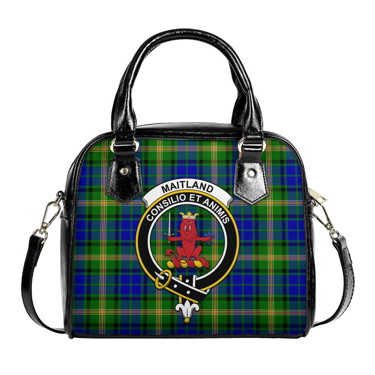 Maitland Tartan Shoulder Handbags with Family Crest One Size 6*25*22 cm - Tartanvibesclothing