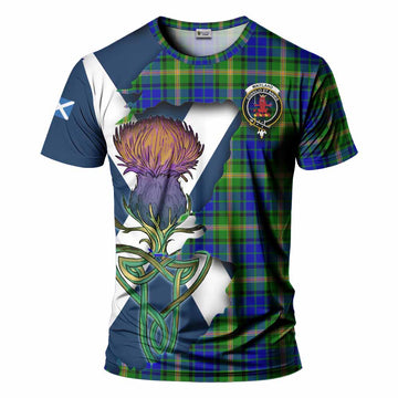 Maitland Tartan Family Crest T-Shirt Scottish Thistle Celtic Inspired