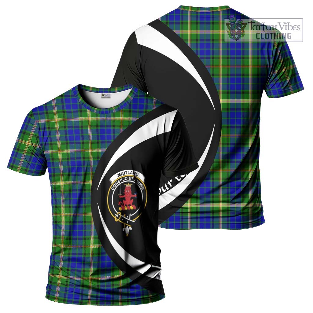 Maitland Tartan T-Shirt with Family Crest Circle Style Kid's Shirt - Tartan Vibes Clothing