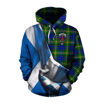 Tartan Vibes Clothing Maitland Tartan Cotton Hoodie with Family Crest Scotland Patriotic Style