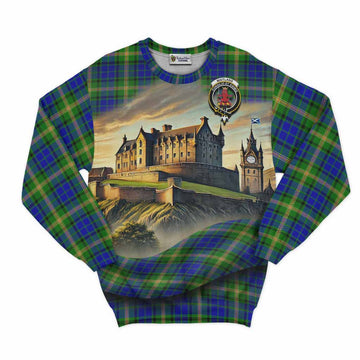 Tartan Vibes Clothing Maitland Tartan Family Crest Sweatshirt with Scottish Ancient Castle Style