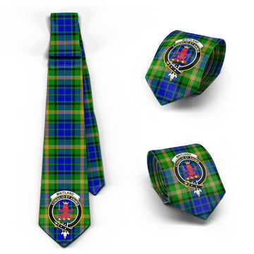 Maitland Tartan Classic Necktie with Family Crest