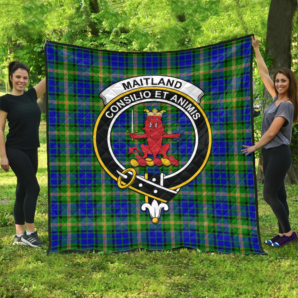 Scottish Tartan Maitland Clan Sofa Protector Crest Style