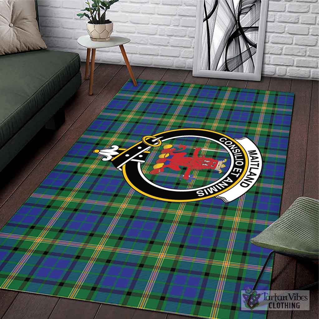 Tartan Vibes Clothing Maitland Tartan Area Rug with Family Crest