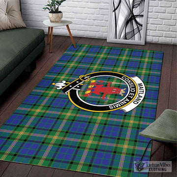 Tartan Vibes Clothing Maitland Tartan Area Rug with Family Crest