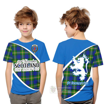Tartan Vibes Clothing Maitland Family Crest Tartan Kid T-Shirt Celebrate Saint Andrew's Day in Style