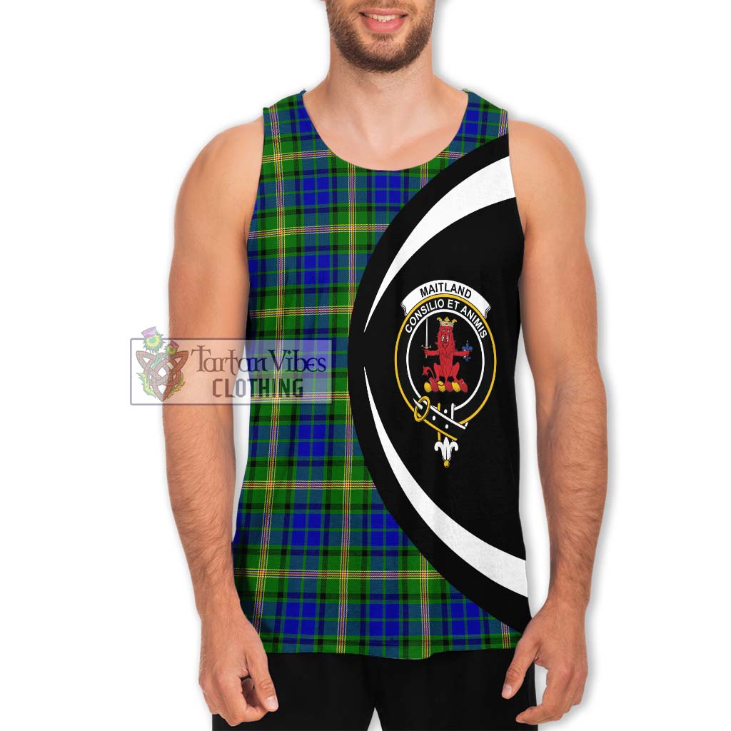 Maitland Tartan Men's Tank Top with Family Crest Circle Style Men - Tartan Vibes Clothing