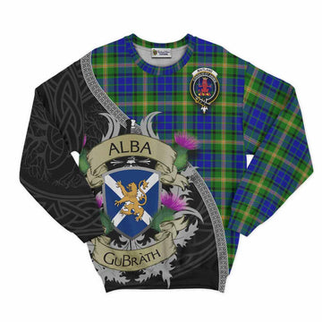 Tartan Vibes Clothing Maitland Tartan Family Crest Sweatshirt Lion Rampant Royal Thistle Shield Celtic Inspired