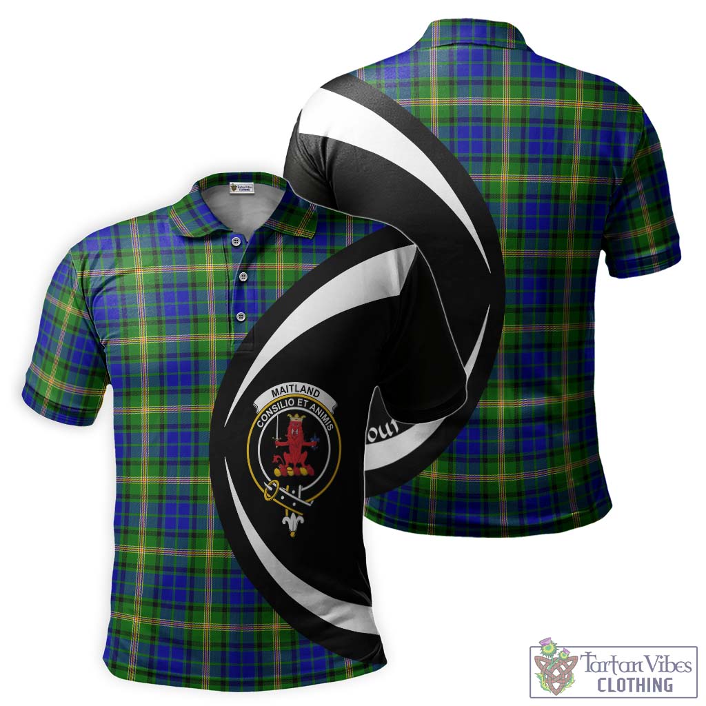 Maitland Tartan Men's Polo Shirt with Family Crest Circle Style Kid - Tartan Vibes Clothing