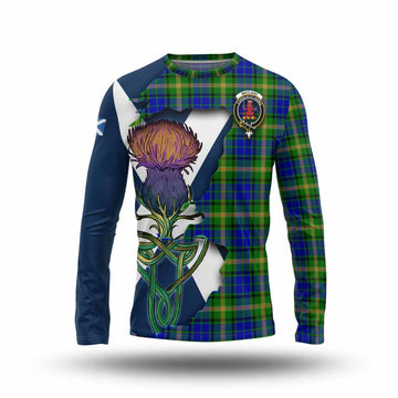 Maitland Tartan Family Crest Long Sleeve T-Shirt Scottish Thistle Celtic Inspired