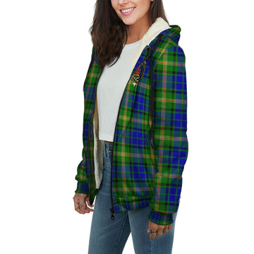 Maitland Tartan Sherpa Hoodie with Family Crest