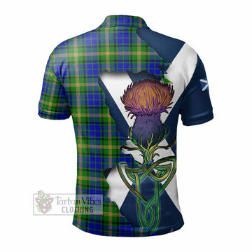 Maitland Tartan Family Crest Polo Shirt Scottish Thistle Celtic Inspired