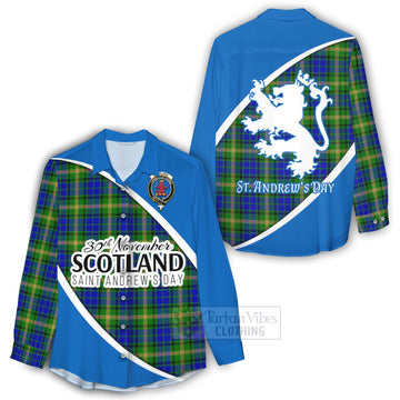 Tartan Vibes Clothing Maitland Family Crest Tartan Women's Casual Shirt Celebrate Saint Andrew's Day in Style