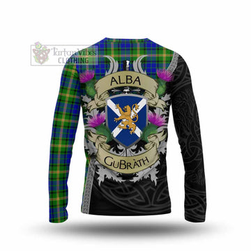 Maitland Tartan Family Crest Long Sleeve T-Shirt Lion Rampant Royal Thistle Shield Celtic Inspired