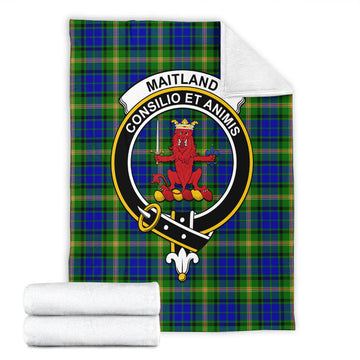 Maitland Tartan Blanket with Family Crest