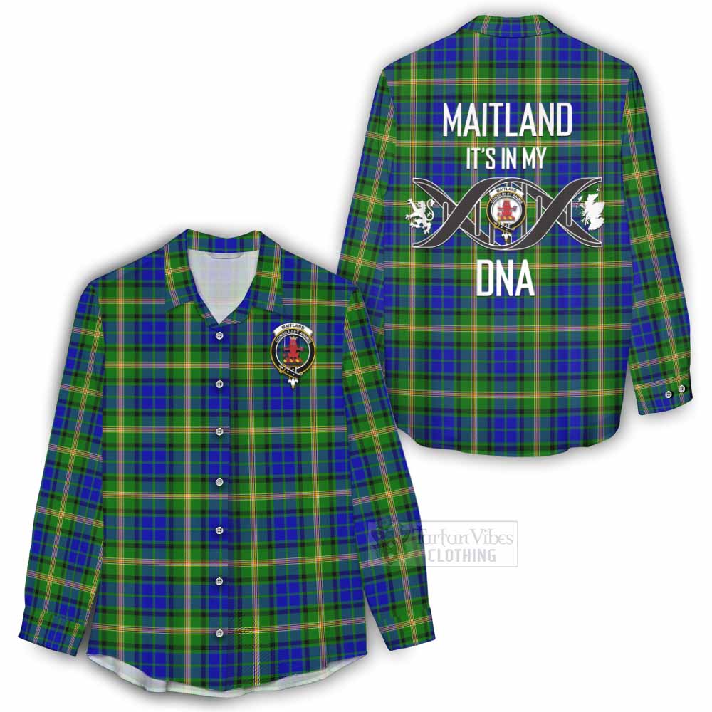 Tartan Vibes Clothing Maitland Tartan Women's Casual Shirt with Family Crest DNA In Me Style