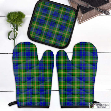 Maitland Tartan Combo Oven Mitt & Pot-Holder Combo 1 Oven Mitt & 1 Pot-Holder Black - Tartan Vibes Clothing