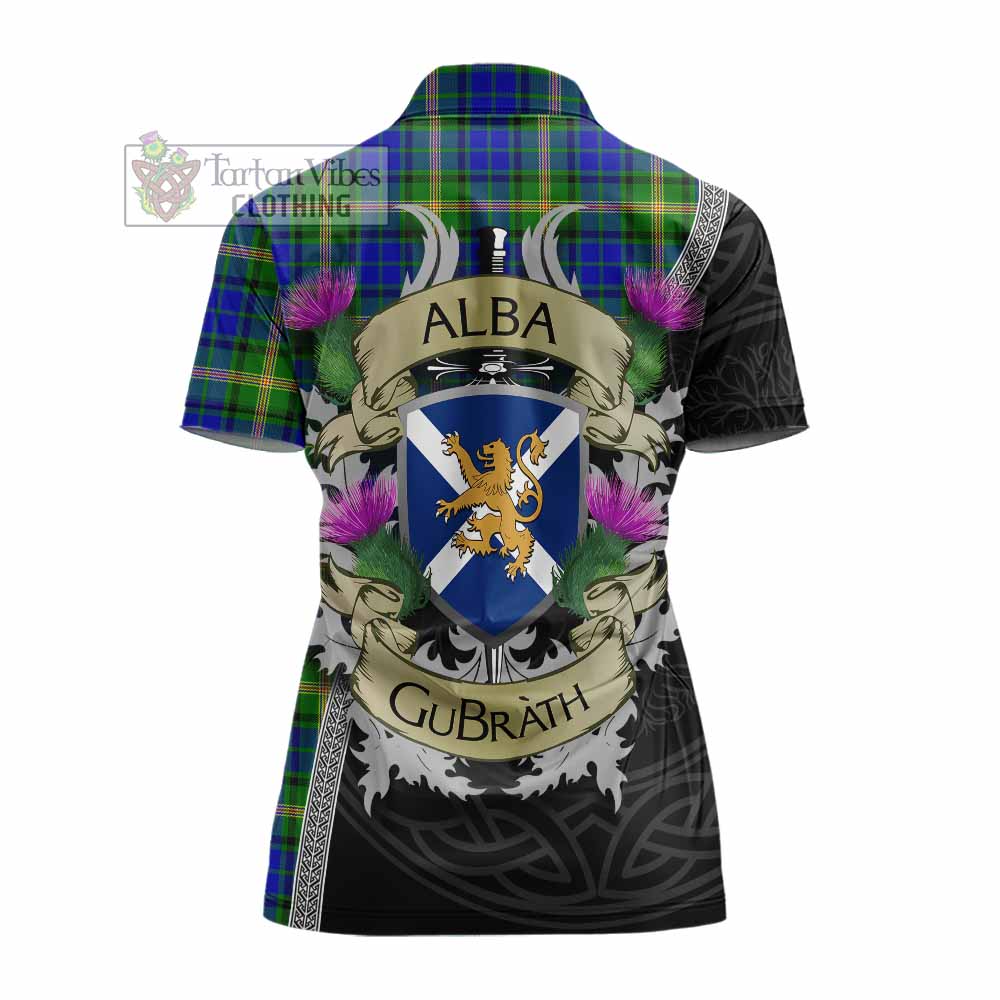 Tartan Vibes Clothing Maitland Tartan Family Crest Women's Polo Shirt Lion Rampant Royal Thistle Shield Celtic Inspired