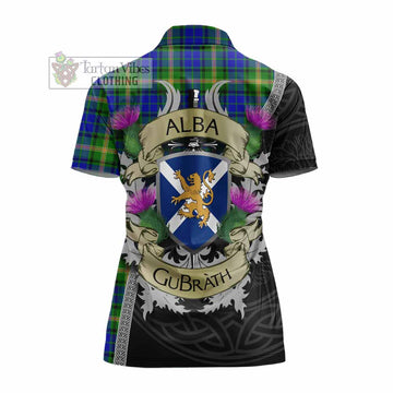Tartan Vibes Clothing Maitland Tartan Family Crest Women's Polo Shirt Lion Rampant Royal Thistle Shield Celtic Inspired