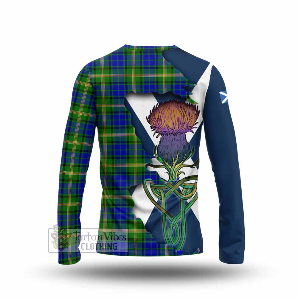 Tartan Vibes Clothing Maitland Tartan Family Crest Long Sleeve T-Shirt Scottish Thistle Celtic Inspired