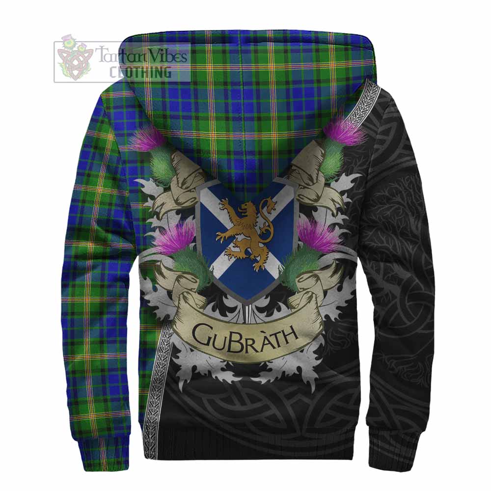 Tartan Vibes Clothing Maitland Tartan Family Crest Sherpa Hoodie Lion Rampant Royal Thistle Shield Celtic Inspired
