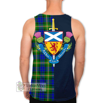 Tartan Vibes Clothing Maitland Tartan Men's Tank Top with Scottish Lion Royal Arm Half Style