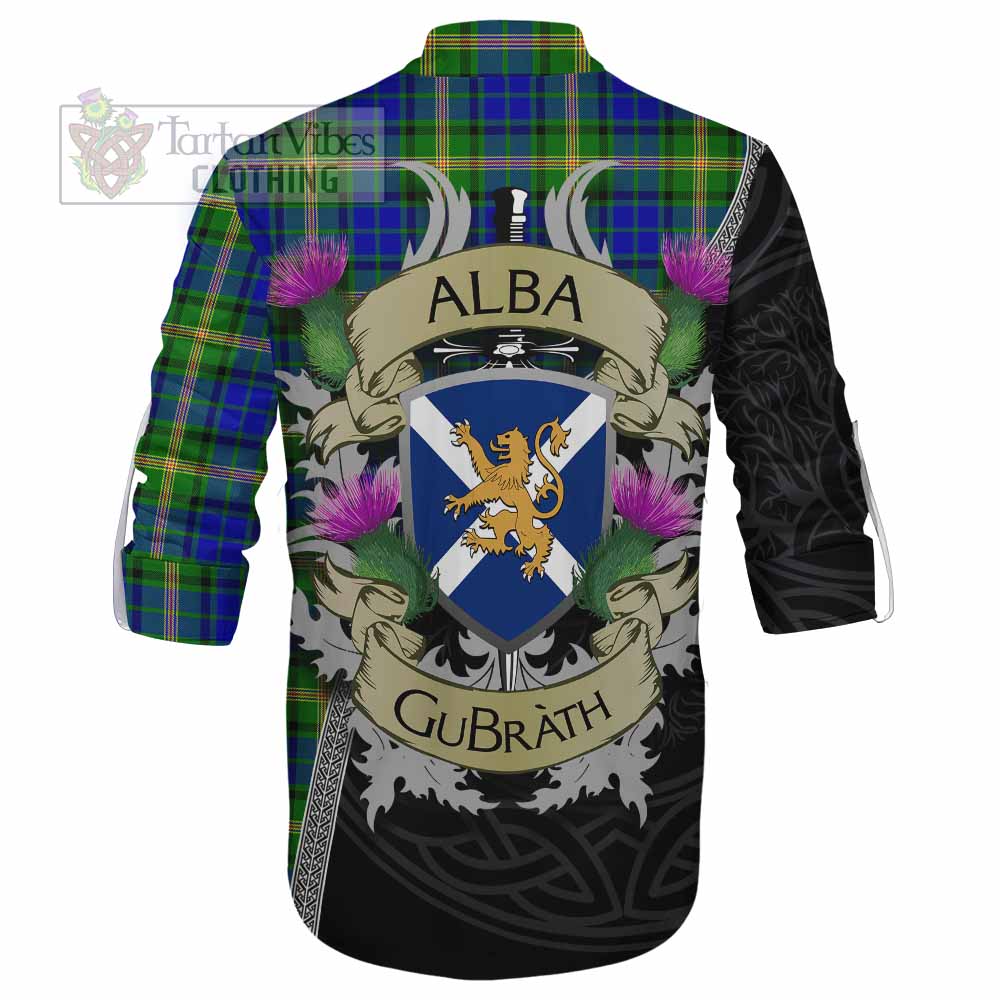 Tartan Vibes Clothing Maitland Tartan Family Crest Ghillie Kilt Shirt Lion Rampant Royal Thistle Shield Celtic Inspired