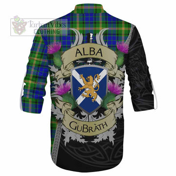 Tartan Vibes Clothing Maitland Tartan Family Crest Ghillie Kilt Shirt Lion Rampant Royal Thistle Shield Celtic Inspired