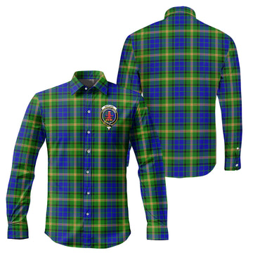 Maitland Tartan Long Sleeve Button Up Shirt with Family Crest