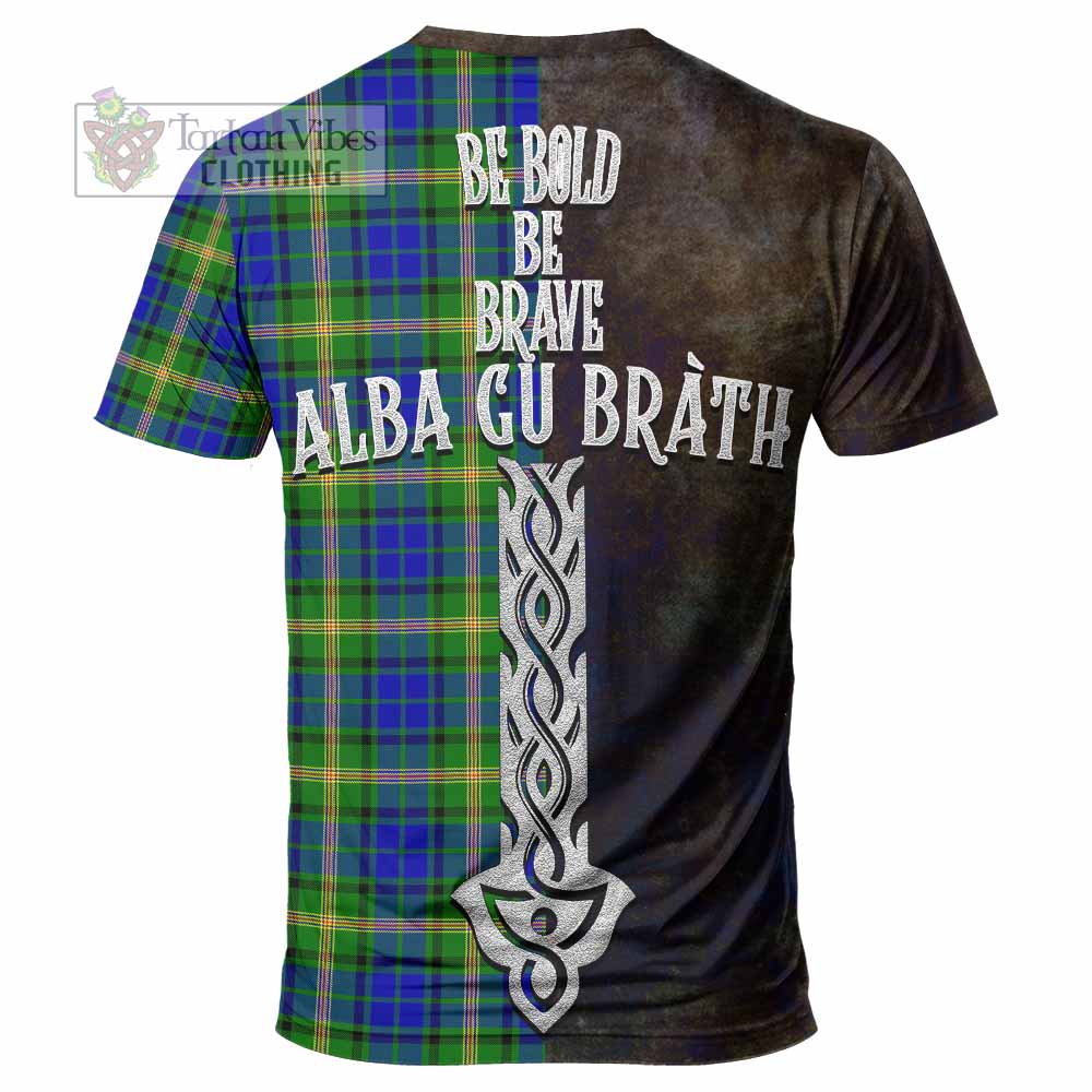 Tartan Vibes Clothing Maitland Tartan Family Crest T-Shirt Alba Gu Brath Be Brave Lion Ancient Style