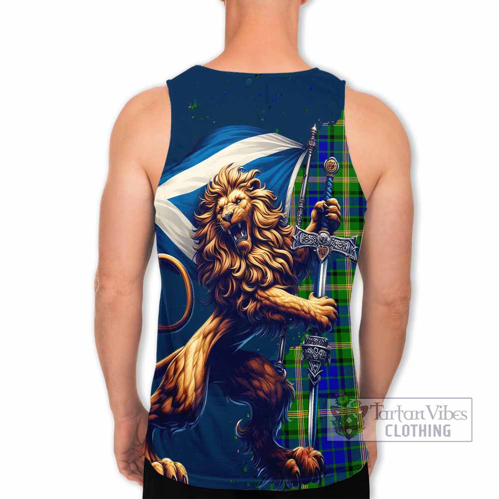 Tartan Vibes Clothing Maitland Tartan Family Crest Men's Tank Top with Scottish Majestic Lion