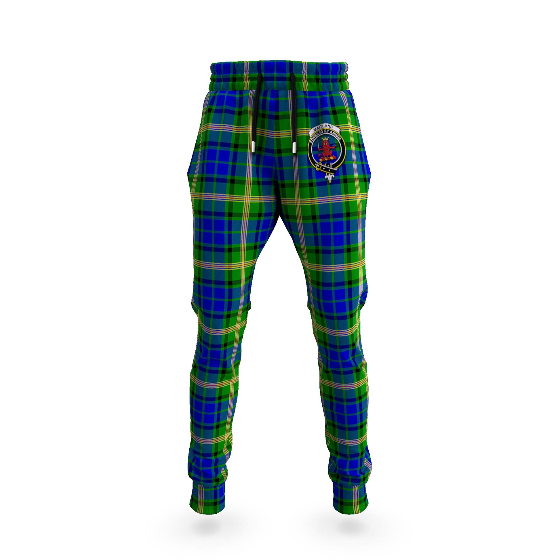 Maitland Tartan Joggers Pants with Family Crest 5XL - Tartan Vibes Clothing