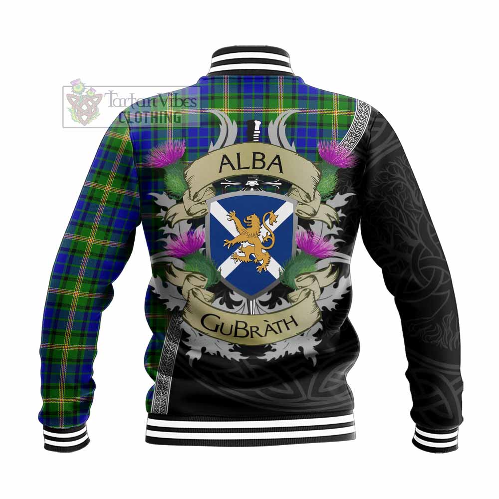 Tartan Vibes Clothing Maitland Tartan Family Crest Baseball Jacket Lion Rampant Royal Thistle Shield Celtic Inspired