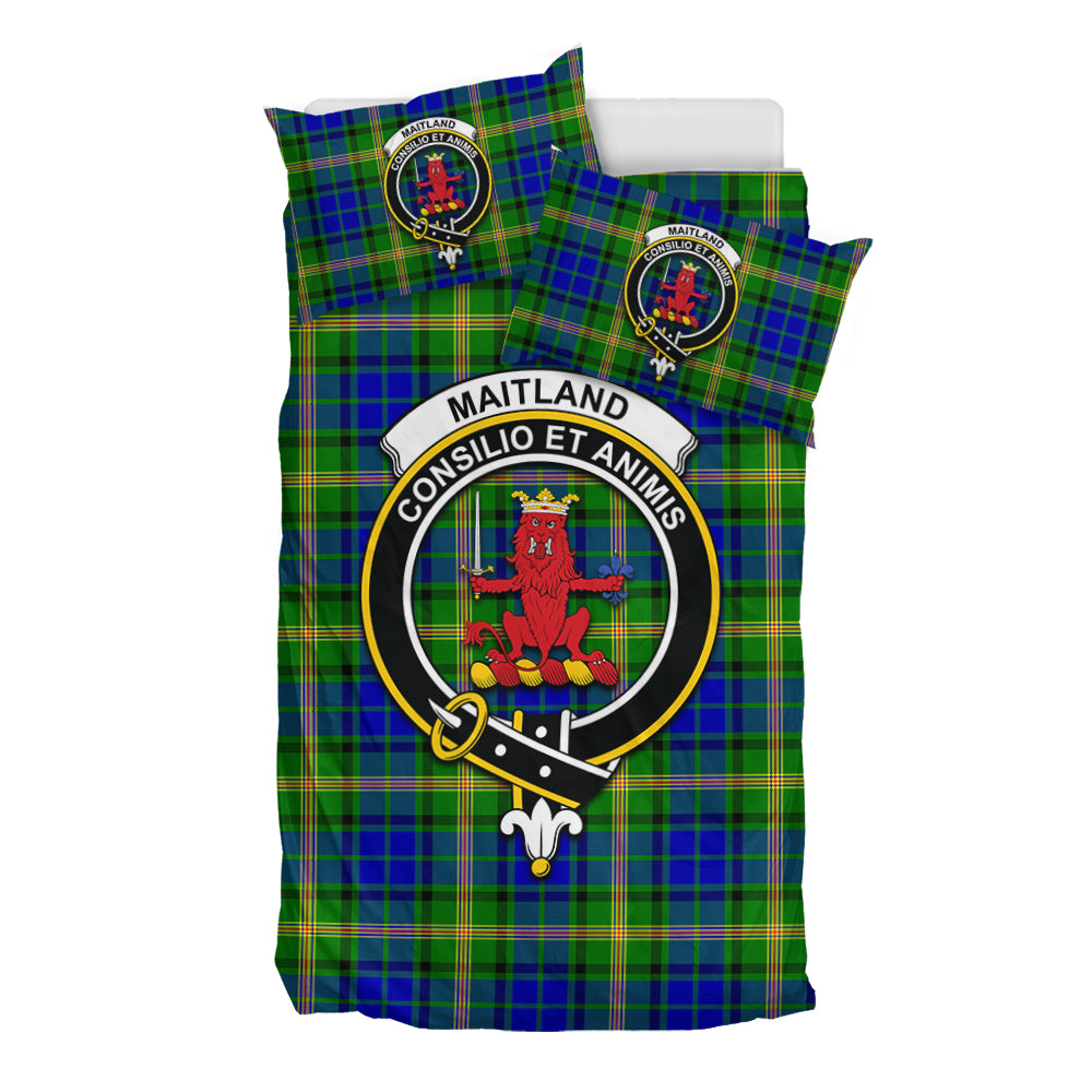 Maitland Tartan Bedding Set with Family Crest - Tartan Vibes Clothing