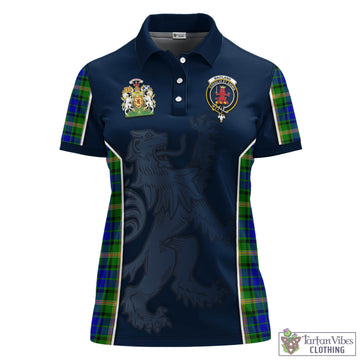 Maitland Tartan Women's Polo Shirt with Family Crest and Lion Rampant Vibes Sport Style - Tartan Vibes Clothing