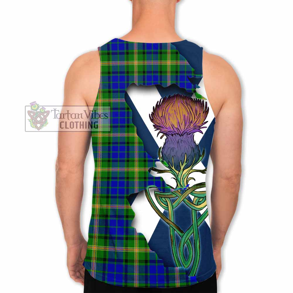 Tartan Vibes Clothing Maitland Tartan Family Crest Men's Tank Top Scottish Thistle Celtic Inspired