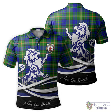 Maitland Tartan Polo Shirt with Alba Gu Brath Regal Lion Emblem