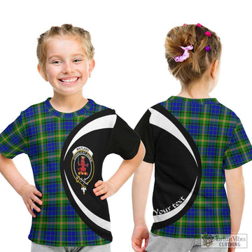 Maitland Tartan Kid T-Shirt with Family Crest Circle Style - Tartan Vibes Clothing