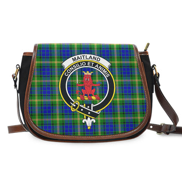 Maitland Tartan Saddle Bag with Family Crest