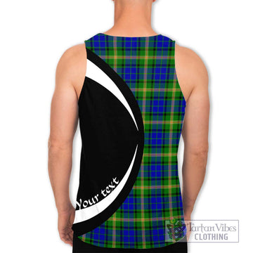 Maitland Tartan Men's Tank Top with Family Crest Circle Style - Tartan Vibes Clothing