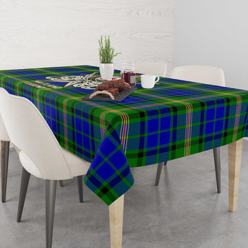 Maitland Tartan Tablecloth with Clan Crest and the Golden Sword of Courageous Legacy