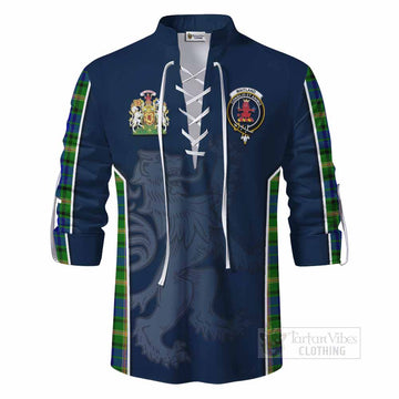 Tartan Vibes Clothing Maitland Tartan Ghillie Kilt Shirt with Family Crest and Lion Rampant Vibes Sport Style