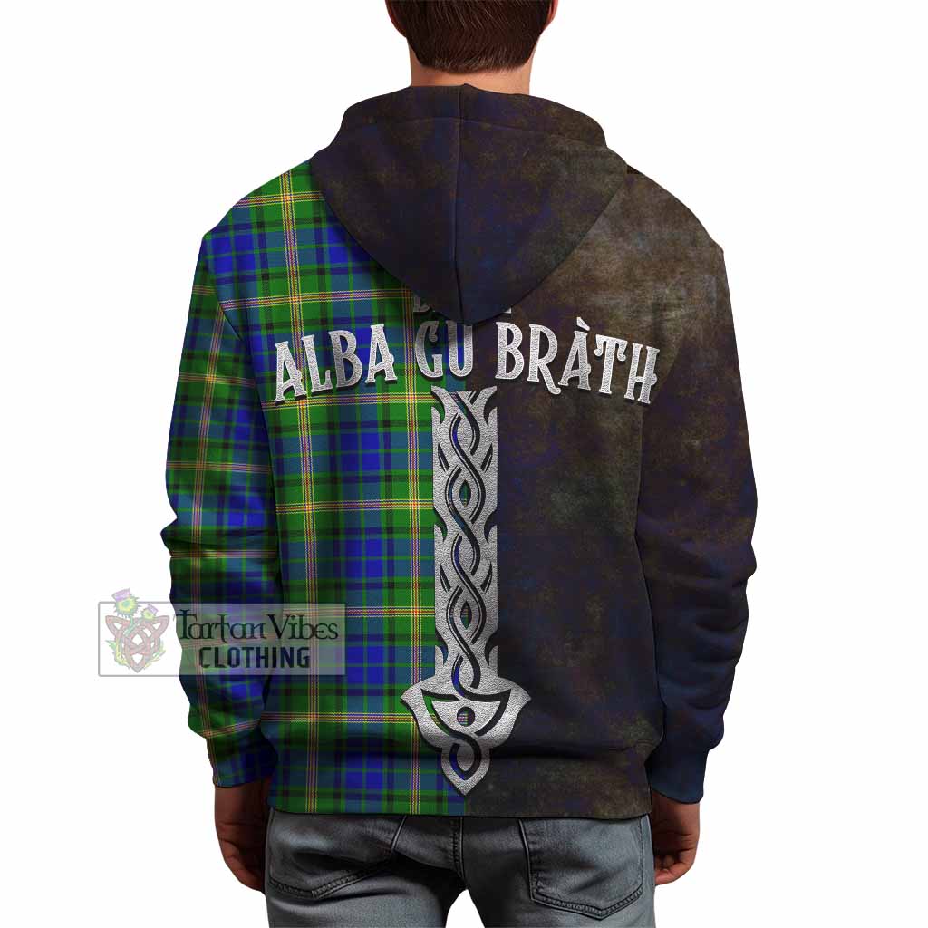 Tartan Vibes Clothing Maitland Tartan Family Crest Hoodie Alba Gu Brath Be Brave Lion Ancient Style
