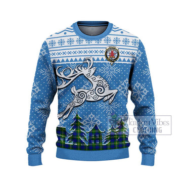 Maitland Clan Christmas Ugly Sweater Celtic Reindeer Style