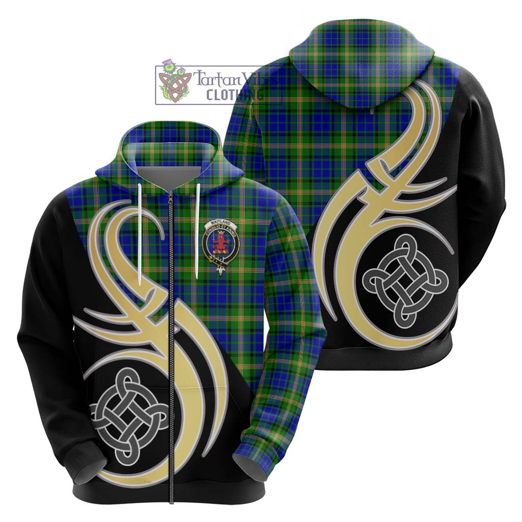 Maitland Tartan Hoodie with Family Crest and Celtic Symbol Style - Tartan Vibes Clothing