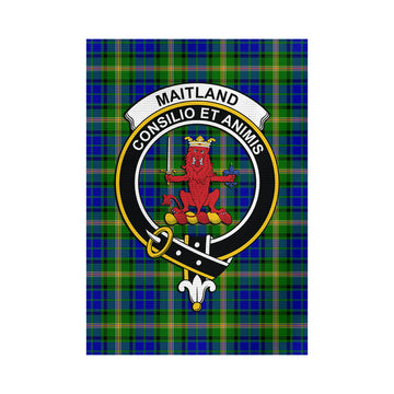 Maitland Tartan Garden Flag with Family Crest