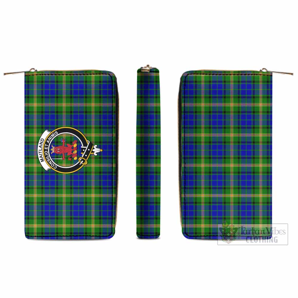Tartan Vibes Clothing Maitland Tartan Women's Leather Wallet with Family Crest