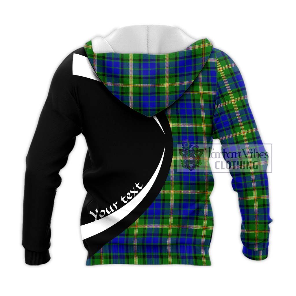 Maitland Tartan Knitted Hoodie with Family Crest Circle Style - Tartan Vibes Clothing